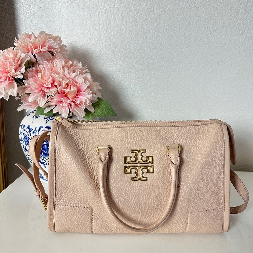 Tory Burch Britten satchel - light oak